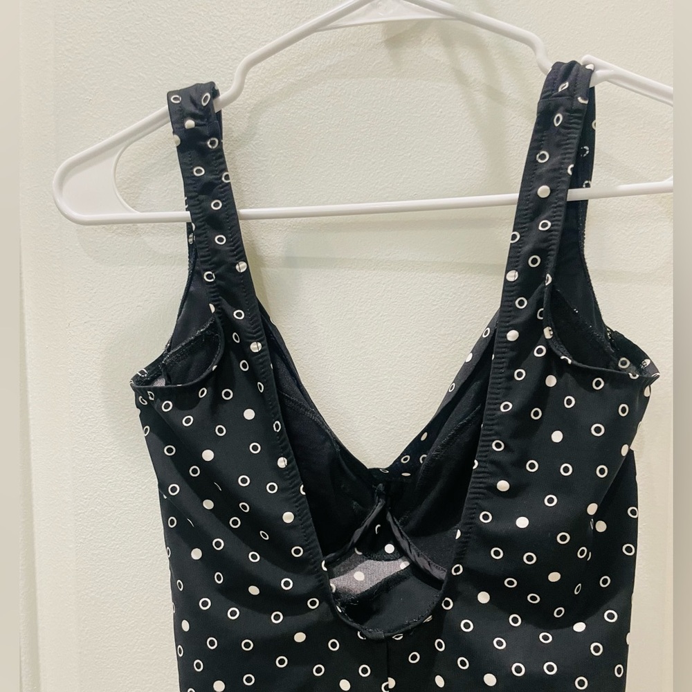 Miraclesuit Black One-Piece Swimsuit with White Dot Print - Picture 5 of 5